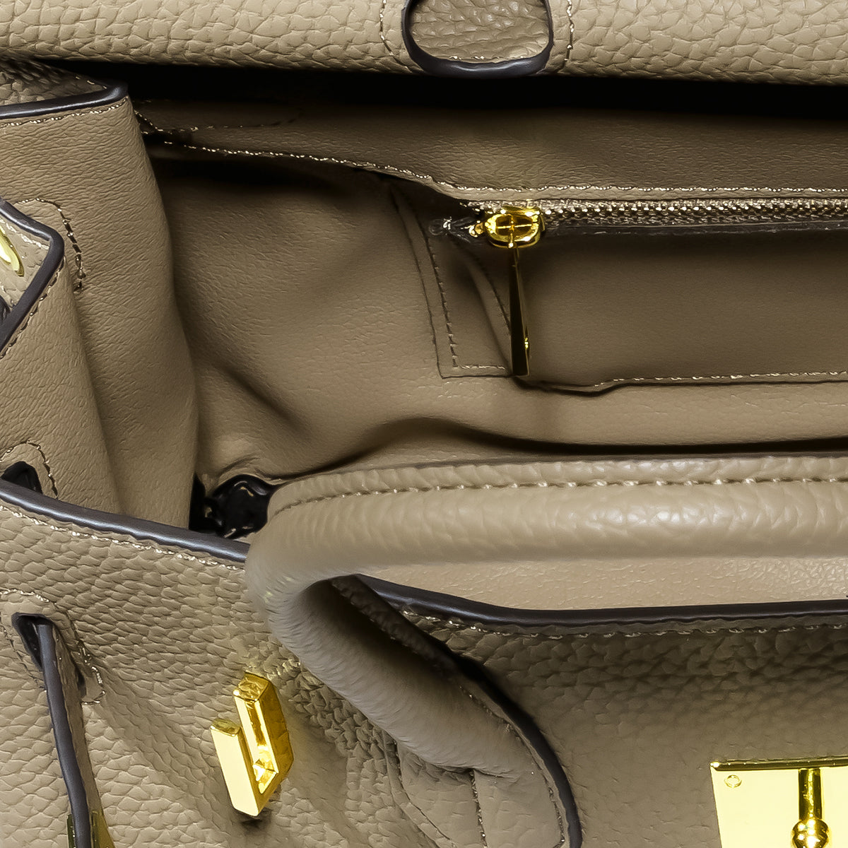 Bella-Milk Brown Leather Purse