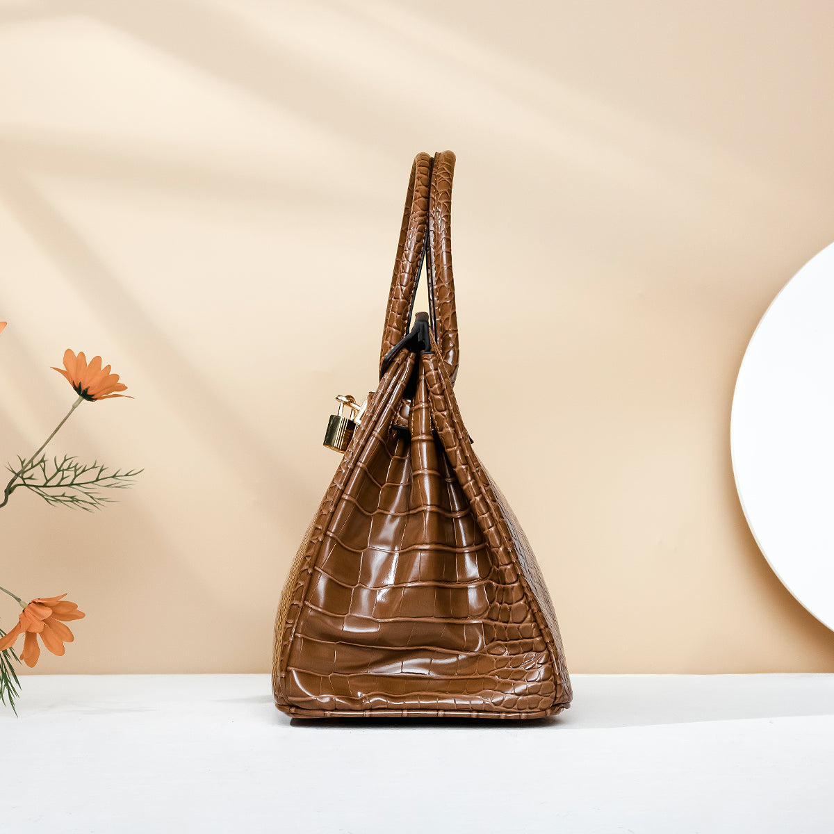 Bella-Brown Leather Purse