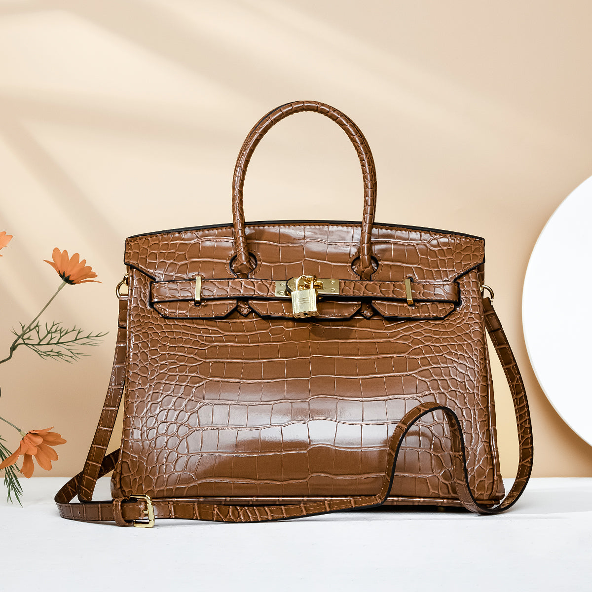 Bella-Brown Leather Purse